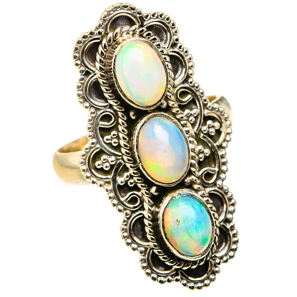 Ethiopian Opal Rings handcrafted by Ana Silver Co - RING127358 - Photo 2
