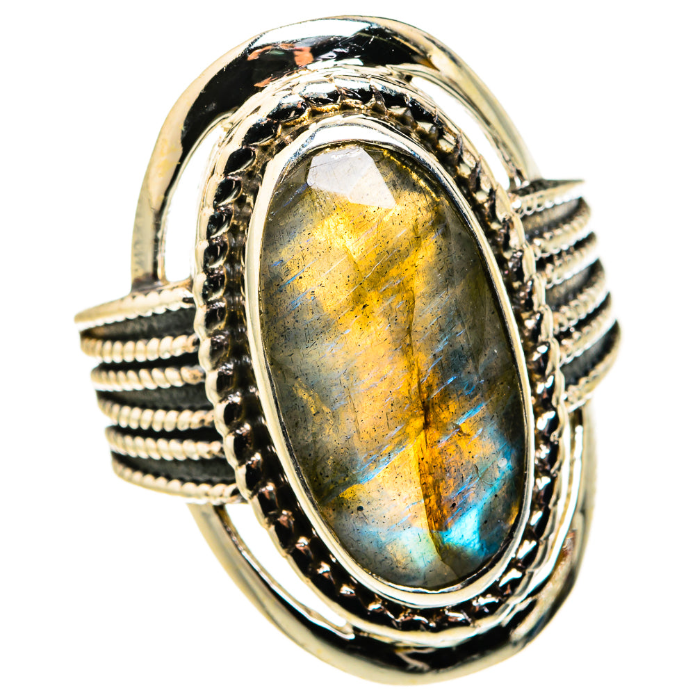 Labradorite Rings handcrafted by Ana Silver Co - RING127364 - Photo 2