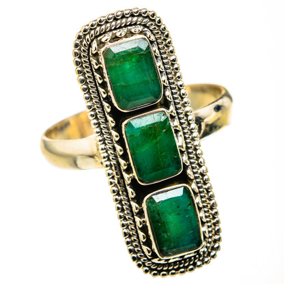 Zambian Emerald Rings handcrafted by Ana Silver Co - RING127367 - Photo 2