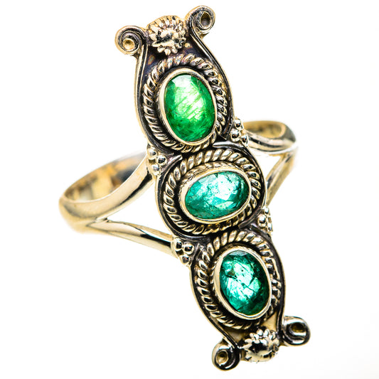 Zambian Emerald Rings handcrafted by Ana Silver Co - RING127368 - Photo 2