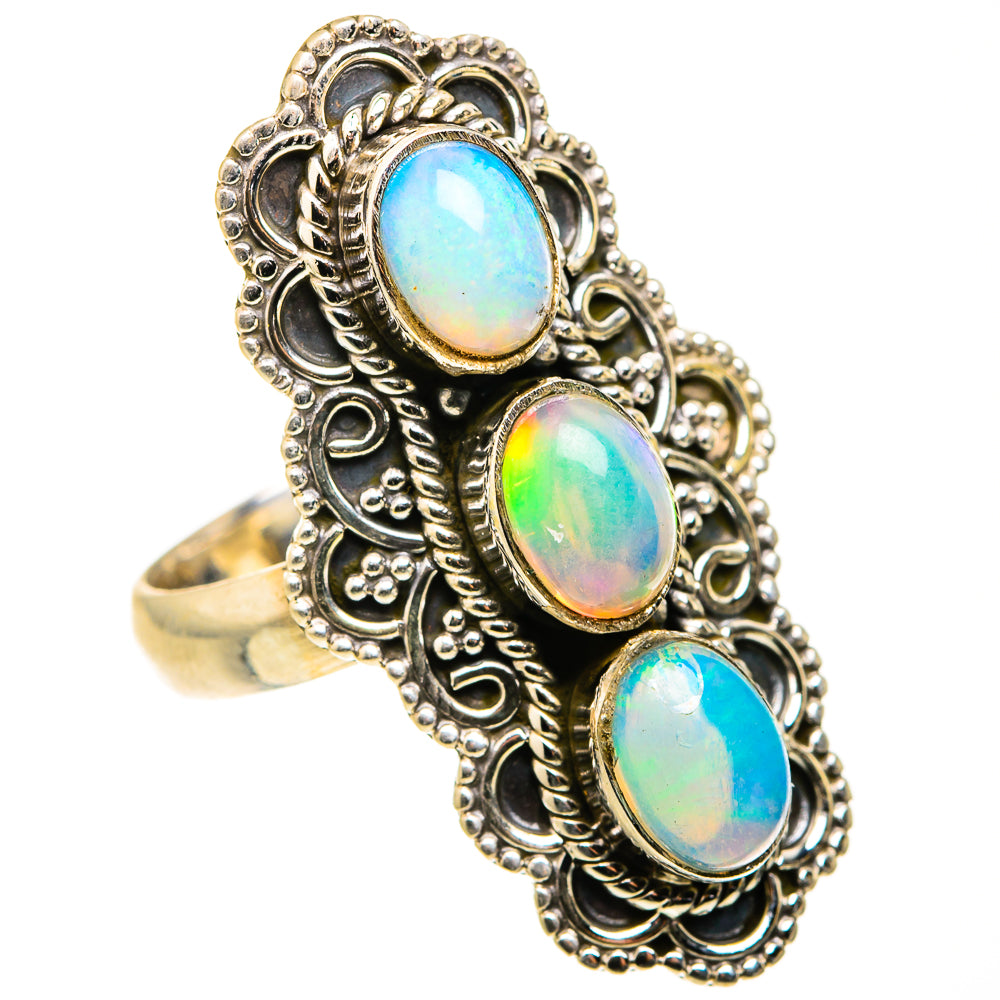 Ethiopian Opal Rings handcrafted by Ana Silver Co - RING127385 - Photo 2