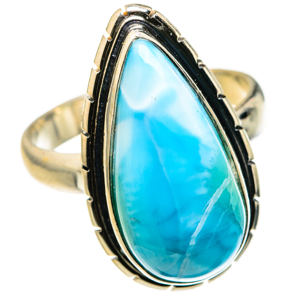 Larimar Rings handcrafted by Ana Silver Co - RING127387 - Photo 2