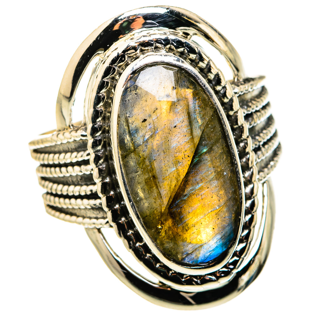 Labradorite Rings handcrafted by Ana Silver Co - RING127389 - Photo 2