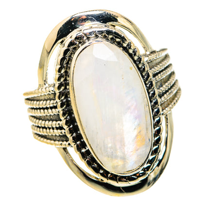 Rainbow Moonstone Rings handcrafted by Ana Silver Co - RING127394 - Photo 2