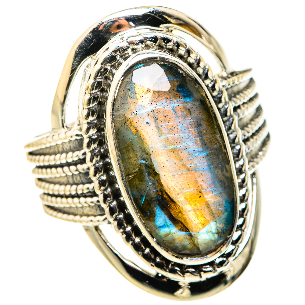 Labradorite Rings handcrafted by Ana Silver Co - RING127401 - Photo 2