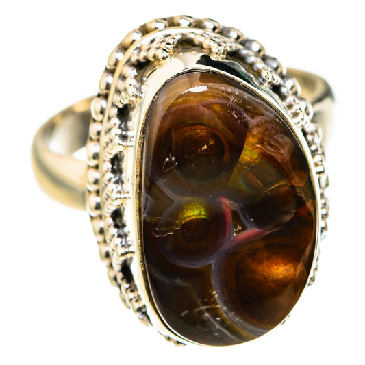 Mexican Fire Agate Rings handcrafted by Ana Silver Co - RING127415 - Photo 2