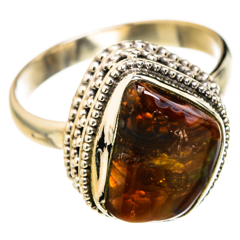 Mexican Fire Agate Rings handcrafted by Ana Silver Co - RING127416 - Photo 2