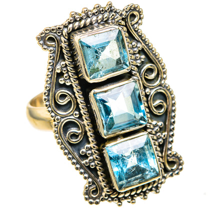 Blue Topaz Rings handcrafted by Ana Silver Co - RING127427 - Photo 2