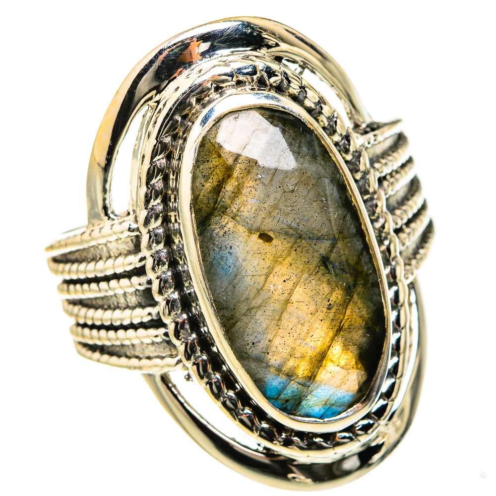 Labradorite Rings handcrafted by Ana Silver Co - RING127429 - Photo 2