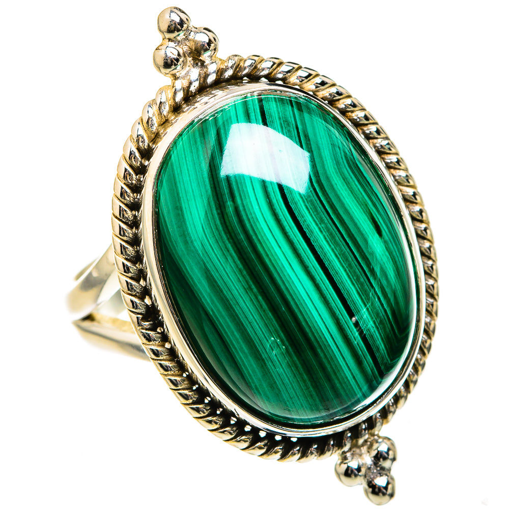 Malachite Rings handcrafted by Ana Silver Co - RING127432 - Photo 2