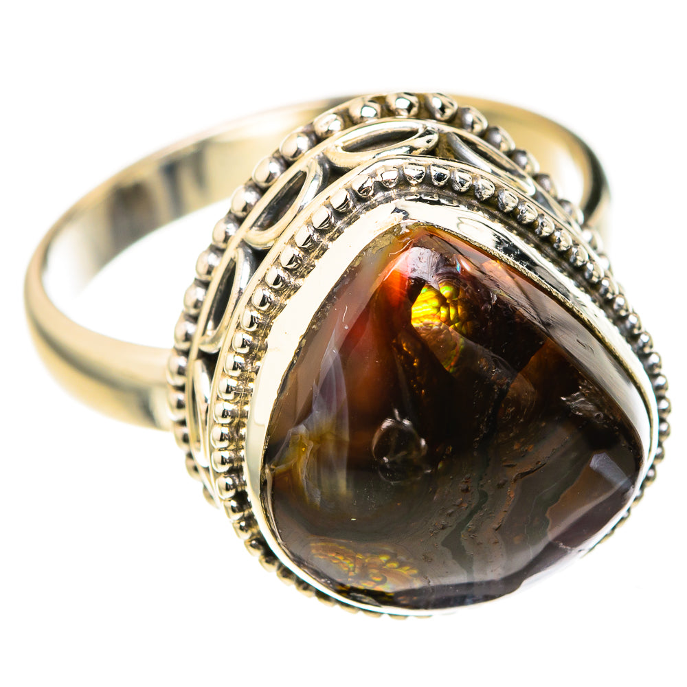 Mexican Fire Agate Rings handcrafted by Ana Silver Co - RING127433 - Photo 2