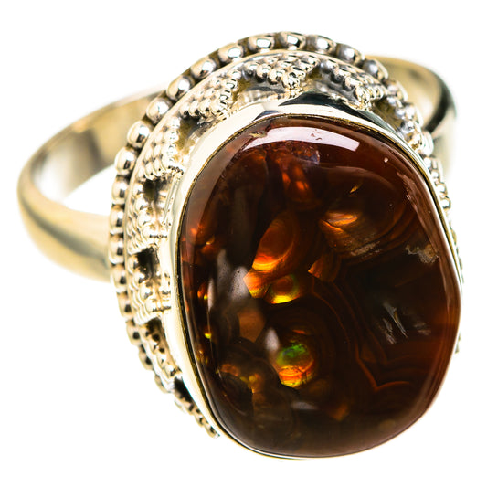 Mexican Fire Agate Rings handcrafted by Ana Silver Co - RING127434 - Photo 2