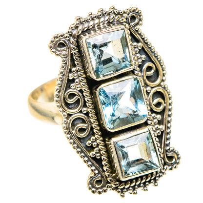 Blue Topaz Rings handcrafted by Ana Silver Co - RING127447 - Photo 2
