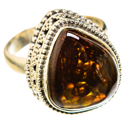 Mexican Fire Agate Rings handcrafted by Ana Silver Co - RING127452 - Photo 2
