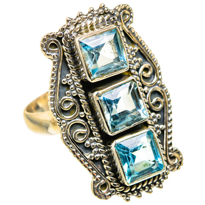 Blue Topaz Rings handcrafted by Ana Silver Co - RING127463 - Photo 2