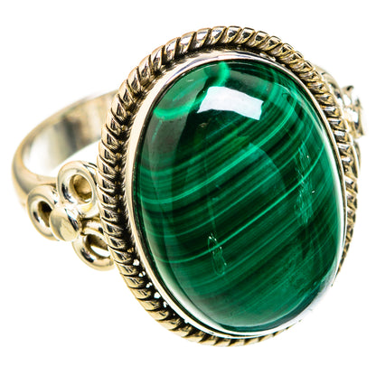 Malachite Rings handcrafted by Ana Silver Co - RING127466 - Photo 2
