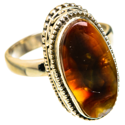 Mexican Fire Agate Rings handcrafted by Ana Silver Co - RING127469 - Photo 2