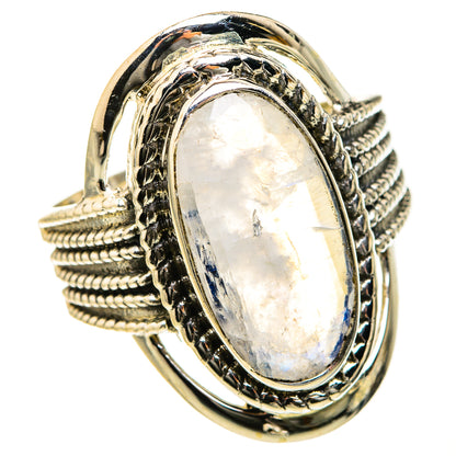 Rainbow Moonstone Rings handcrafted by Ana Silver Co - RING127472 - Photo 2