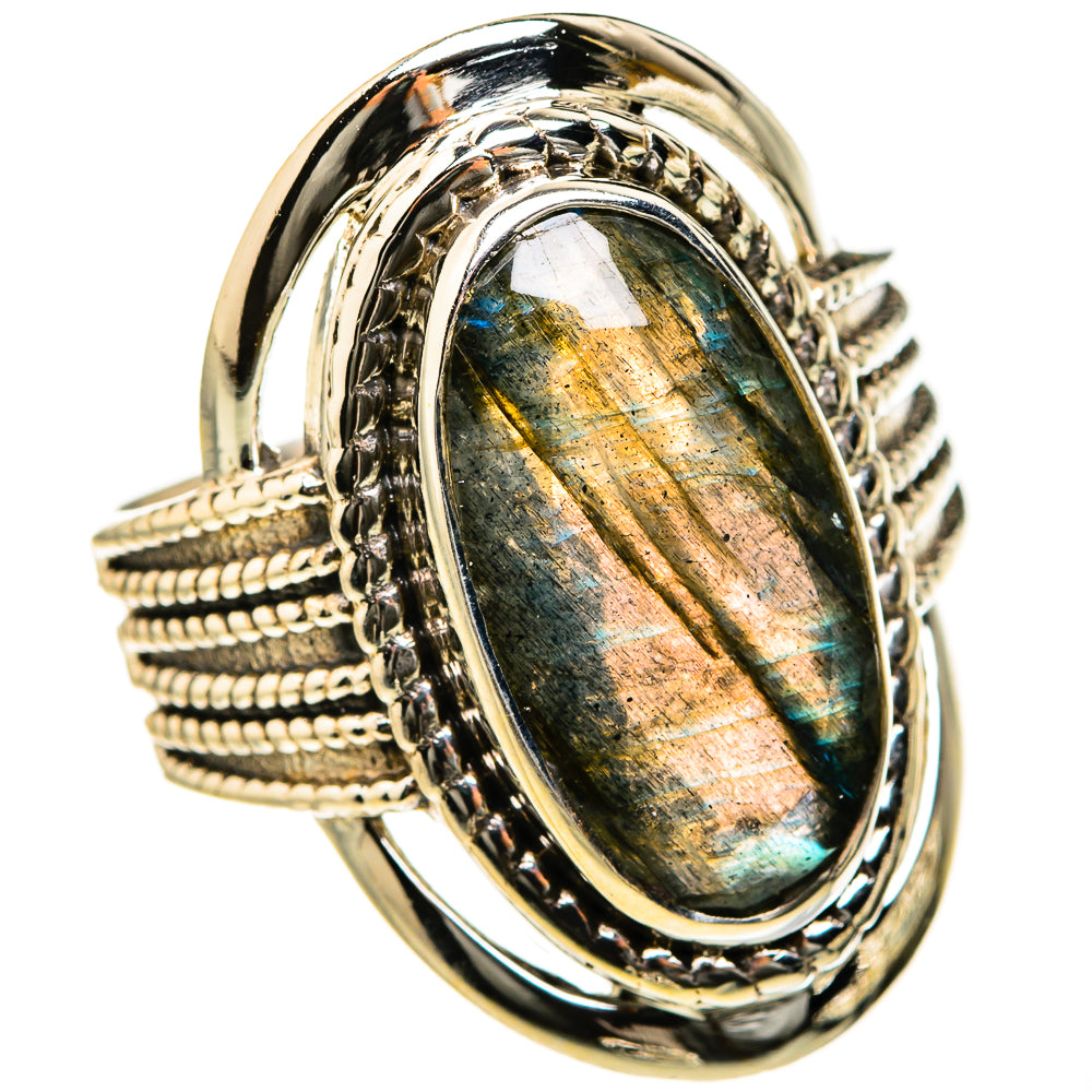 Labradorite Rings handcrafted by Ana Silver Co - RING127473 - Photo 2