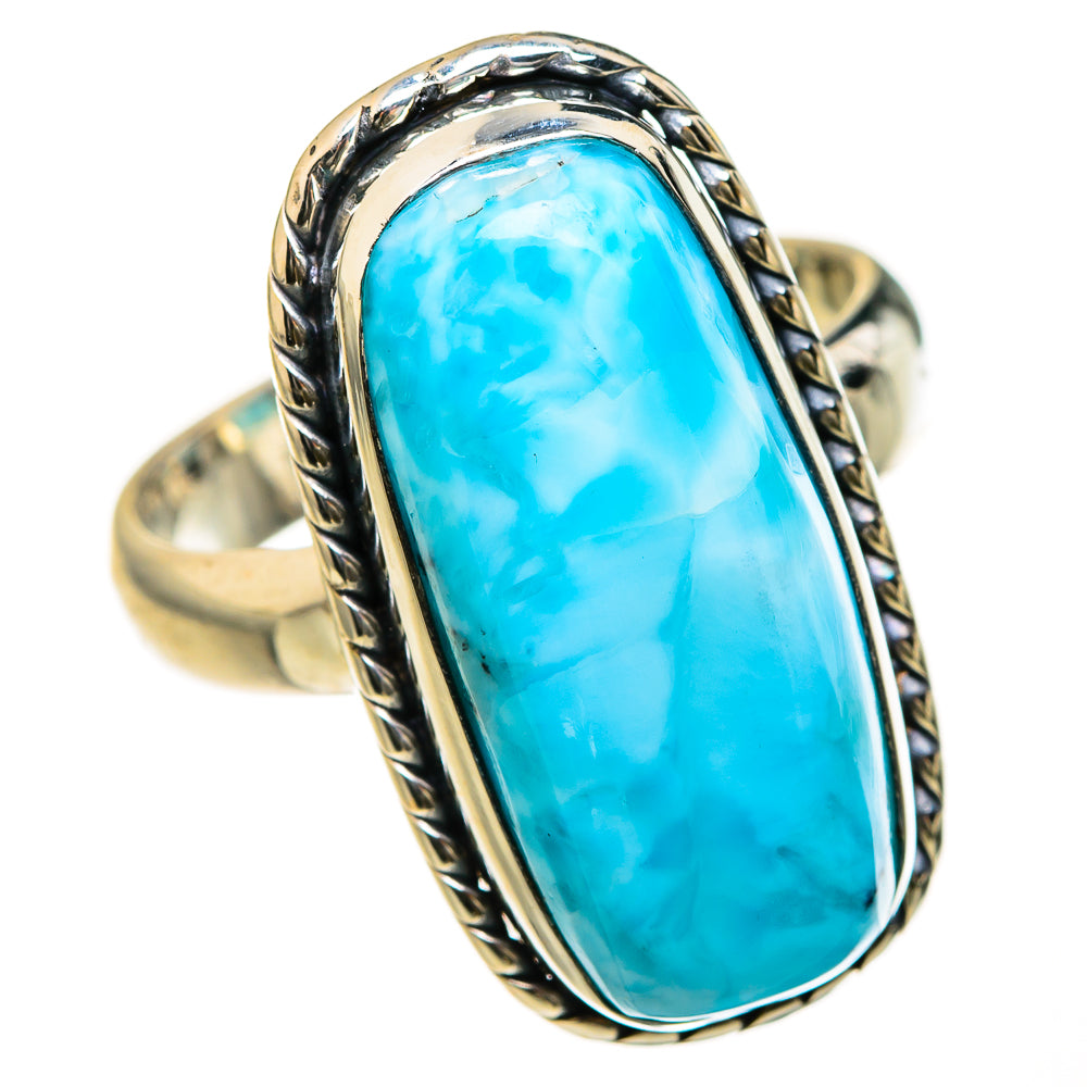 Larimar Rings handcrafted by Ana Silver Co - RING127474 - Photo 2