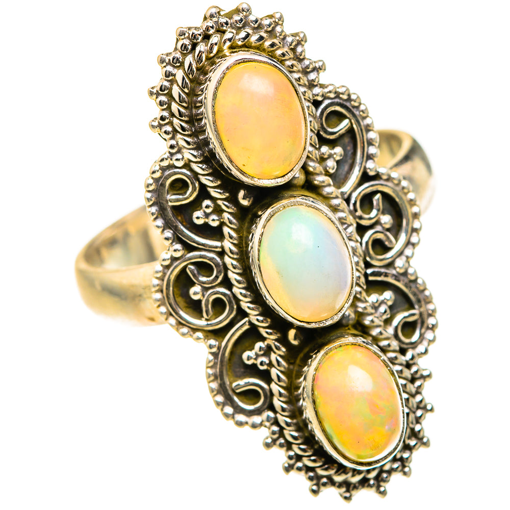 Ethiopian Opal Rings handcrafted by Ana Silver Co - RING127501 - Photo 2