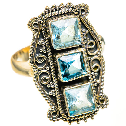 Blue Topaz Rings handcrafted by Ana Silver Co - RING127504 - Photo 2