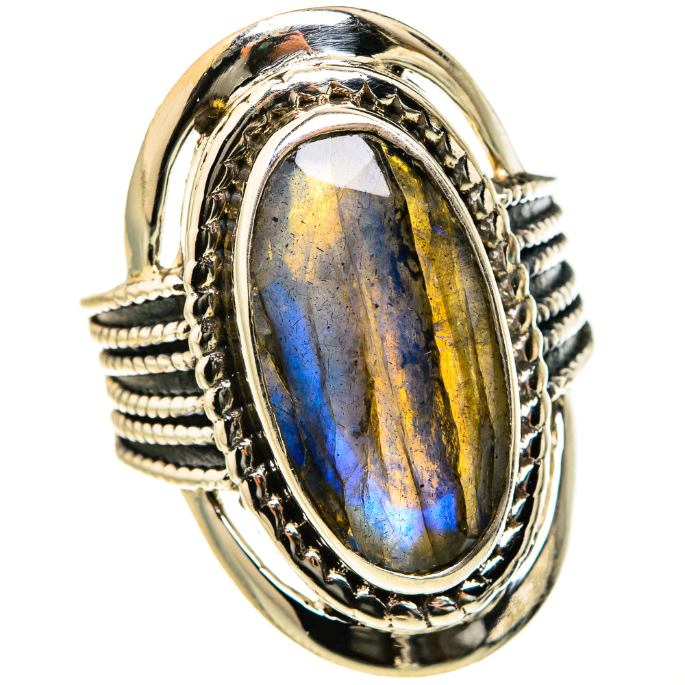 Labradorite Rings handcrafted by Ana Silver Co - RING127505 - Photo 2
