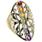 Multi-Stone Rainbow Chakra Rings handcrafted by Ana Silver Co - RING127512 - Photo 2