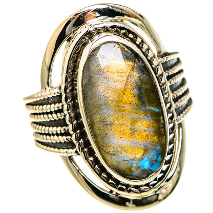 Labradorite Rings handcrafted by Ana Silver Co - RING127521 - Photo 2