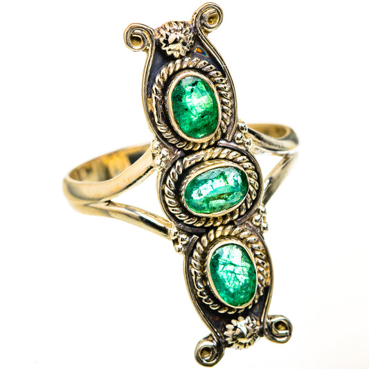 Zambian Emerald Rings handcrafted by Ana Silver Co - RING127523 - Photo 2