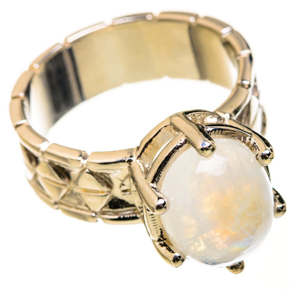 Rainbow Moonstone Rings handcrafted by Ana Silver Co - RING127526 - Photo 2