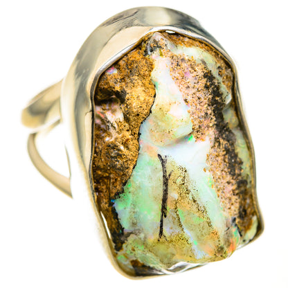 Ethiopian Opal Rings handcrafted by Ana Silver Co - RING127529 - Photo 2