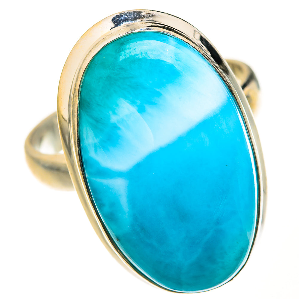 Larimar Rings handcrafted by Ana Silver Co - RING127533 - Photo 2