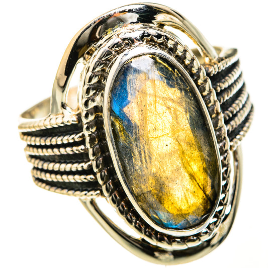 Labradorite Rings handcrafted by Ana Silver Co - RING127534 - Photo 2