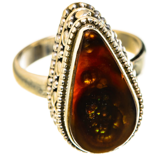 Mexican Fire Agate Rings handcrafted by Ana Silver Co - RING127540 - Photo 2