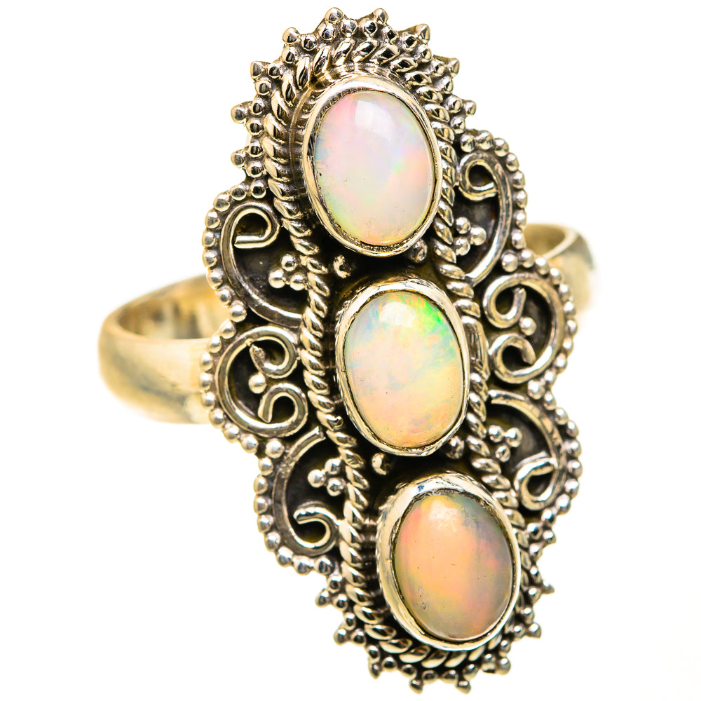 Ethiopian Opal Rings handcrafted by Ana Silver Co - RING127558 - Photo 2