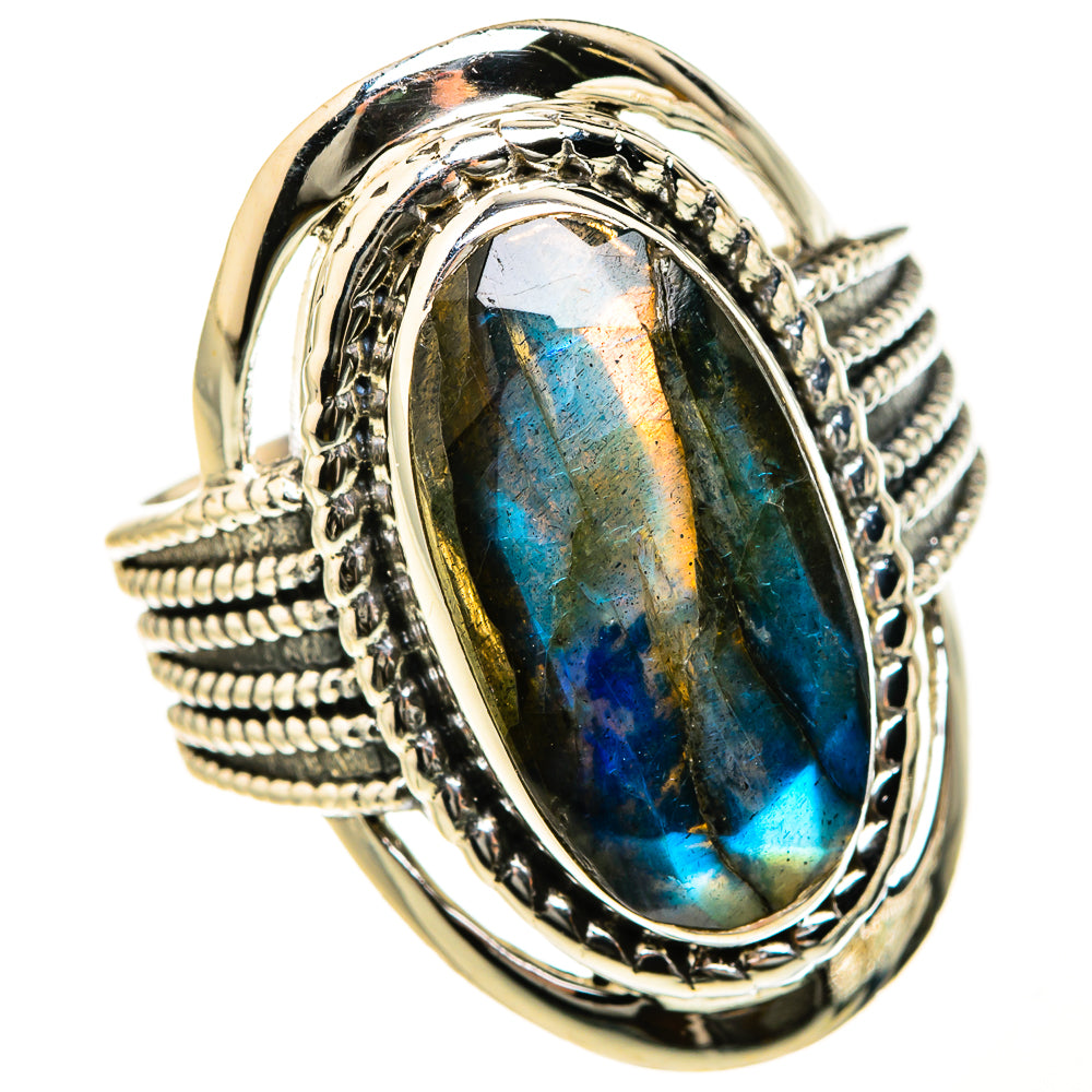 Labradorite Rings handcrafted by Ana Silver Co - RING127560 - Photo 2