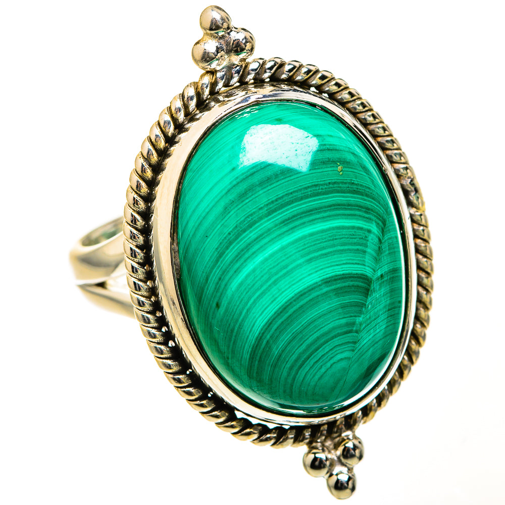 Malachite Rings handcrafted by Ana Silver Co - RING127565 - Photo 2