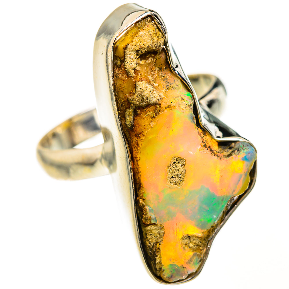 Ethiopian Opal Rings handcrafted by Ana Silver Co - RING127573 - Photo 2