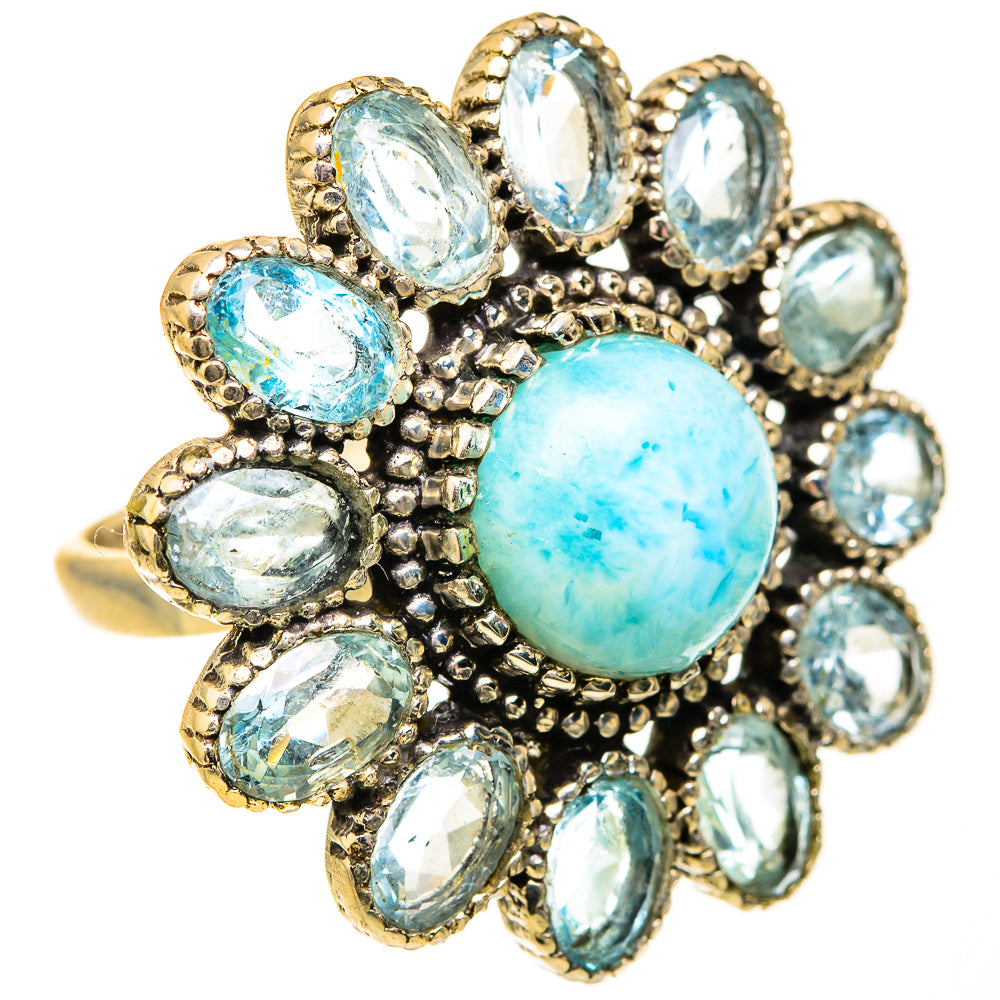 Larimar Rings handcrafted by Ana Silver Co - RING127575 - Photo 2