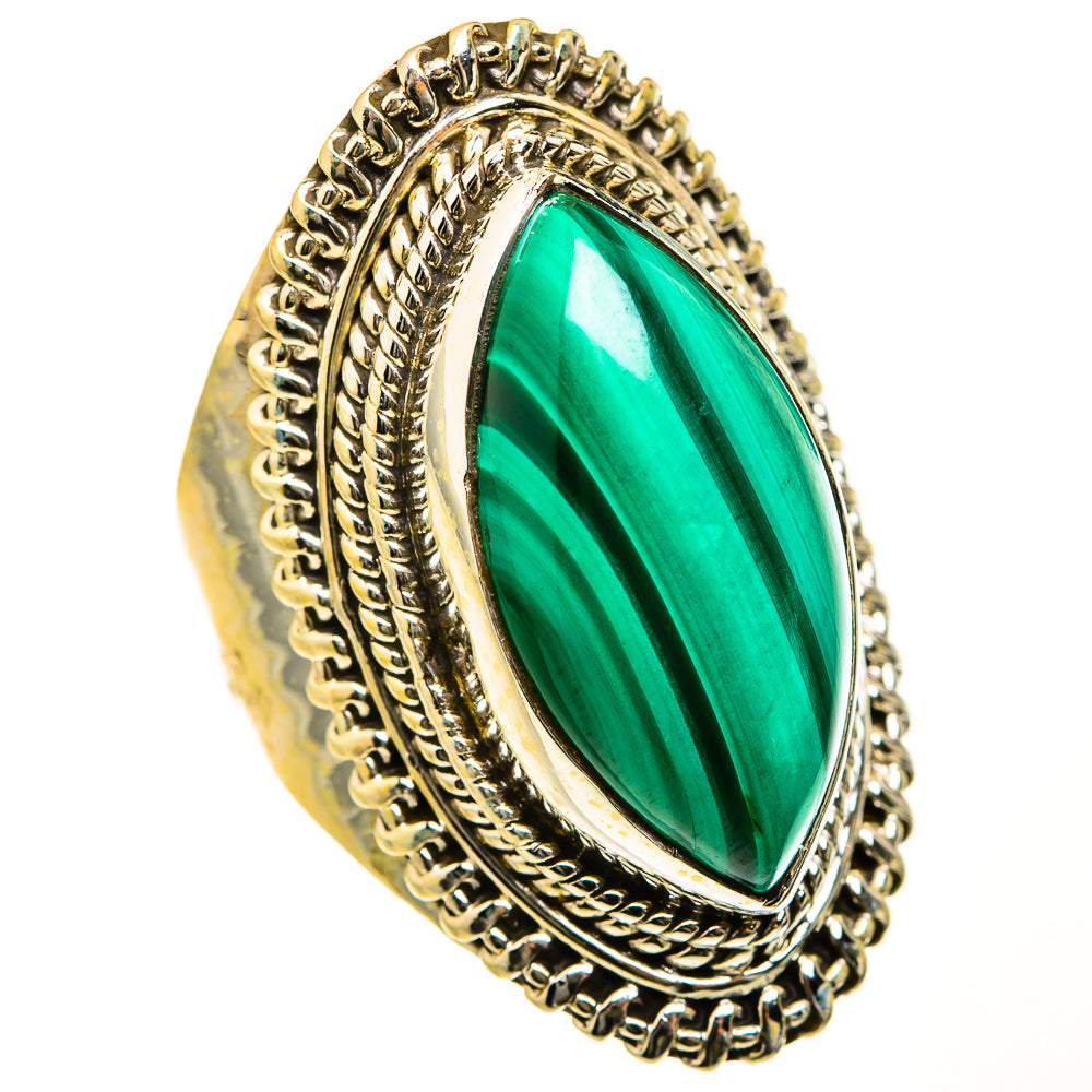 Malachite Rings handcrafted by Ana Silver Co - RING127582 - Photo 2
