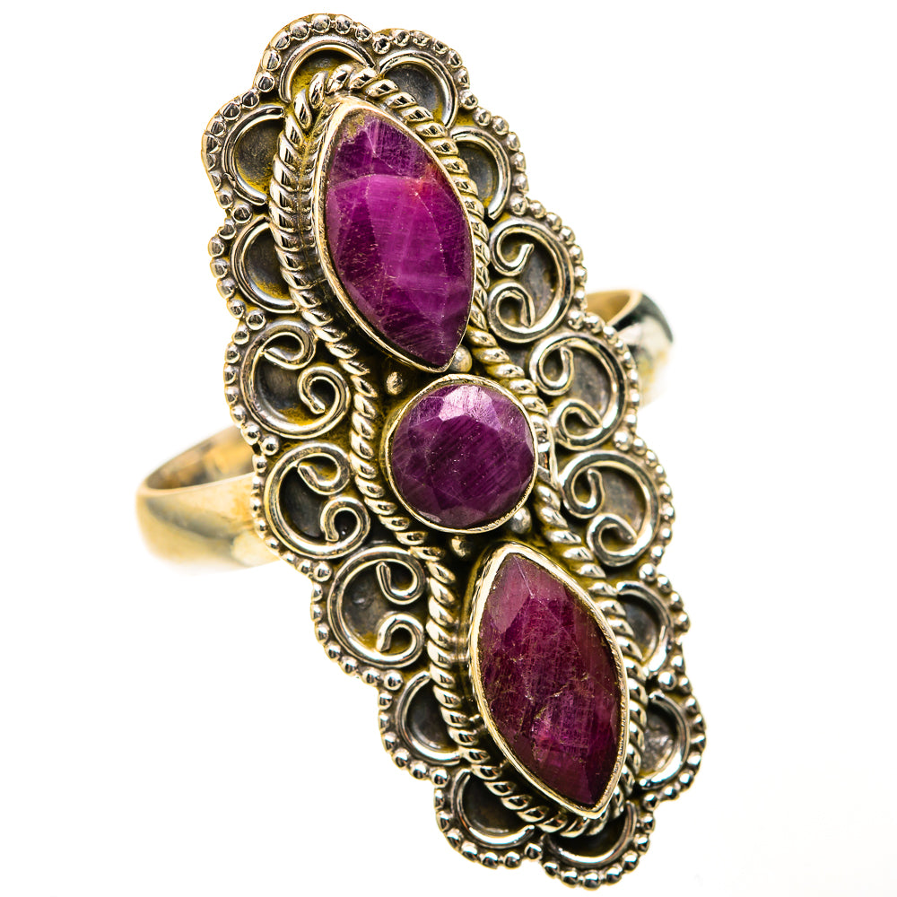 Red Sillimanite Rings handcrafted by Ana Silver Co - RING127583 - Photo 2