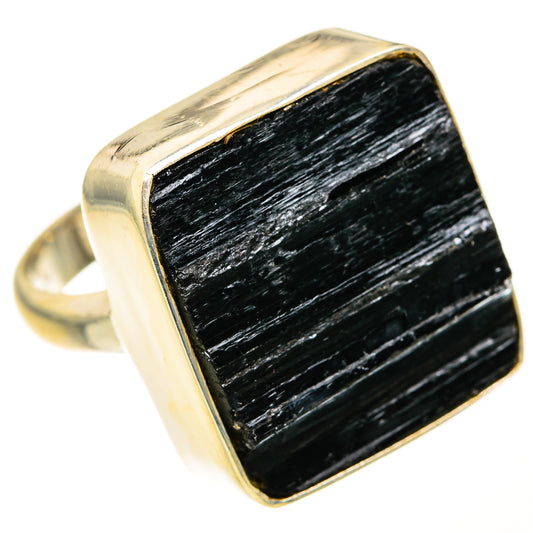 Black Tourmaline Rings handcrafted by Ana Silver Co - RING127596 - Photo 2