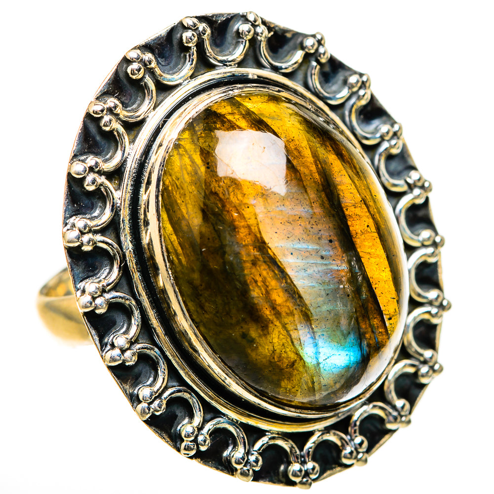 Labradorite Rings handcrafted by Ana Silver Co - RING127605 - Photo 2