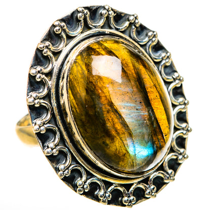 Labradorite Rings handcrafted by Ana Silver Co - RING127605 - Photo 2