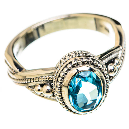 Blue Topaz Rings handcrafted by Ana Silver Co - RING127607 - Photo 2