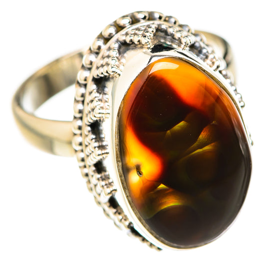 Mexican Fire Agate Rings handcrafted by Ana Silver Co - RING127613 - Photo 2