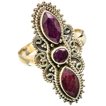 Red Sillimanite Rings handcrafted by Ana Silver Co - RING127616 - Photo 2