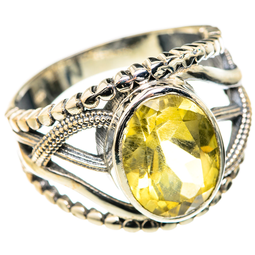 Lemon Quartz Rings handcrafted by Ana Silver Co - RING127630 - Photo 2