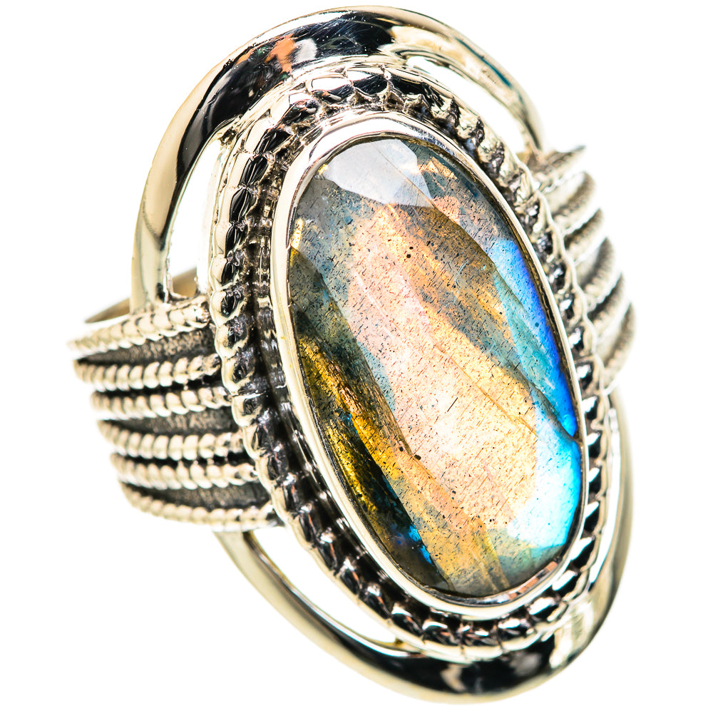 Labradorite Rings handcrafted by Ana Silver Co - RING127634 - Photo 2